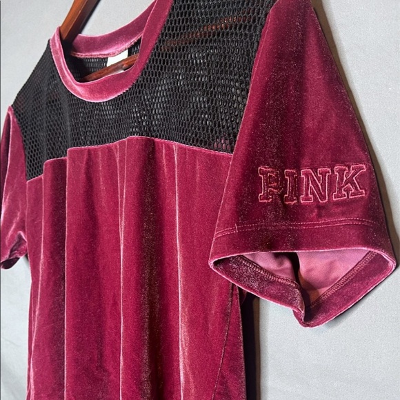 Victoria Secret Pink Ruby Velvet Mesh Top - Picture 2 of 7